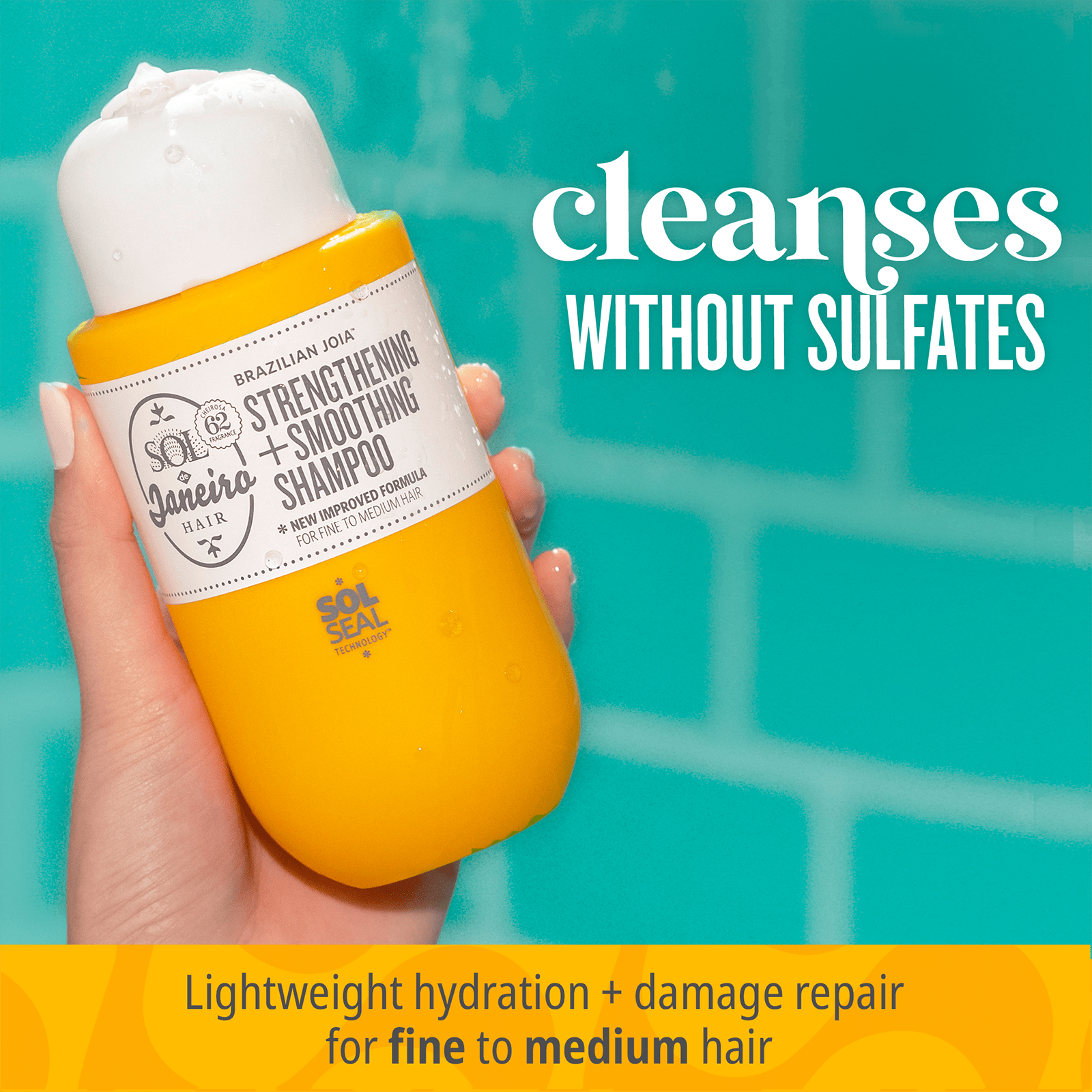 Brazilian Joia™ Strengthening & Smoothing Shampoo for Damaged Hair - Repair & Nourish Dry, Frizzy Hair for Silky Smooth Results - Perfect for Daily Use & Salon-Quality Hair Care at Home