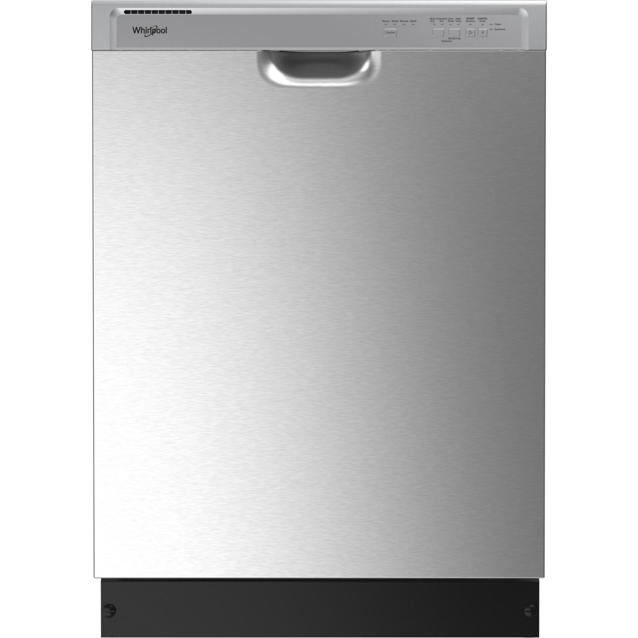 Whirlpool WDF341PAPM Stainless Steel Built-In Dishwasher - Quiet 44 dBA, 3rd Rack, 14 Place Settings for Large Families | Perfect for Open Kitchens & Busy Households