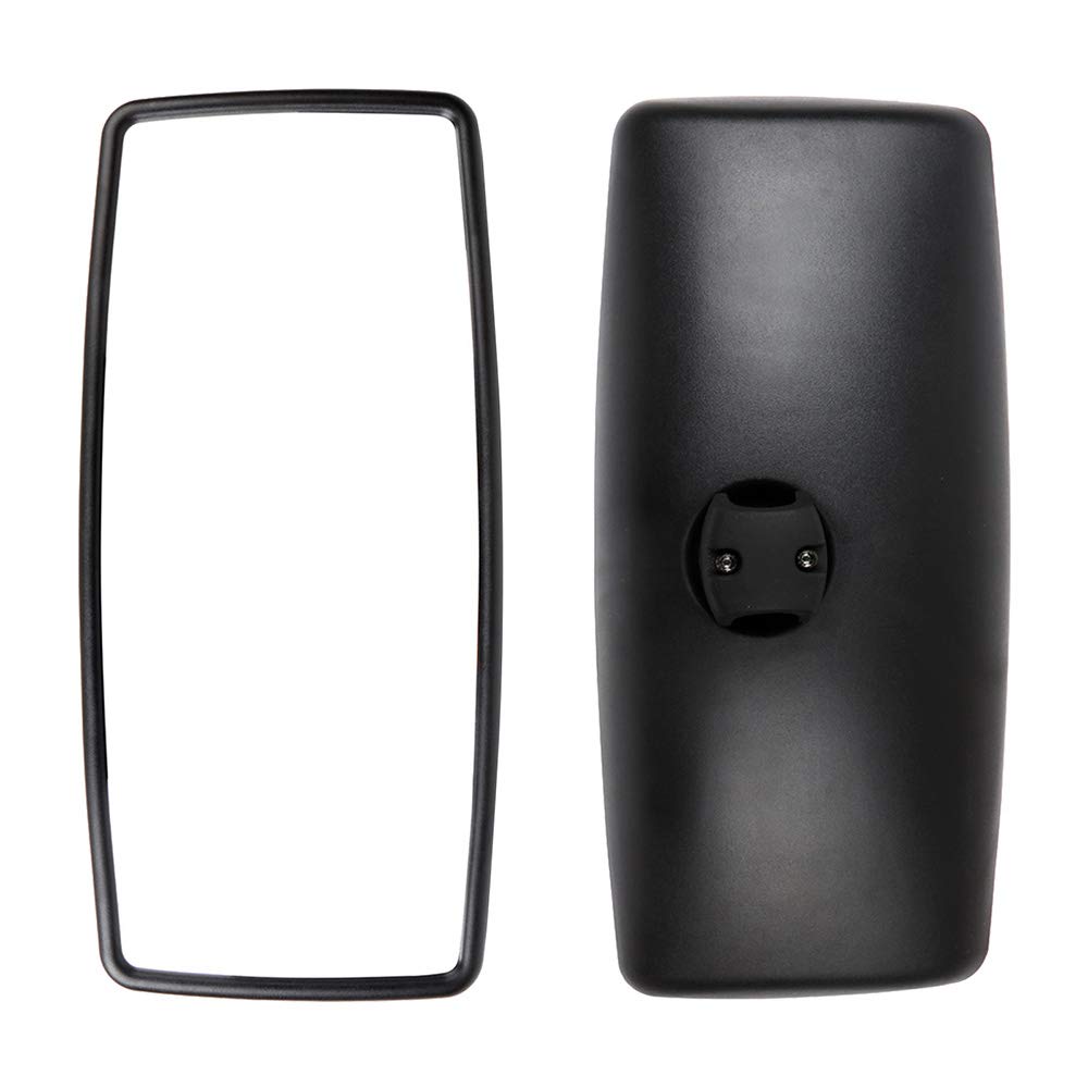 CCiyu 2-Piece Upper Main Truck Mirrors - Wide Angle Rearview Mirror with Black Housing - Compatible with International Durastar 4300 4400 7400 7600 8500 8600 Workstar Transtar Prostar Lonestar (Part# 3686123C91) - Ideal for Enhanced Visibility and Safety in Commercial Trucking
