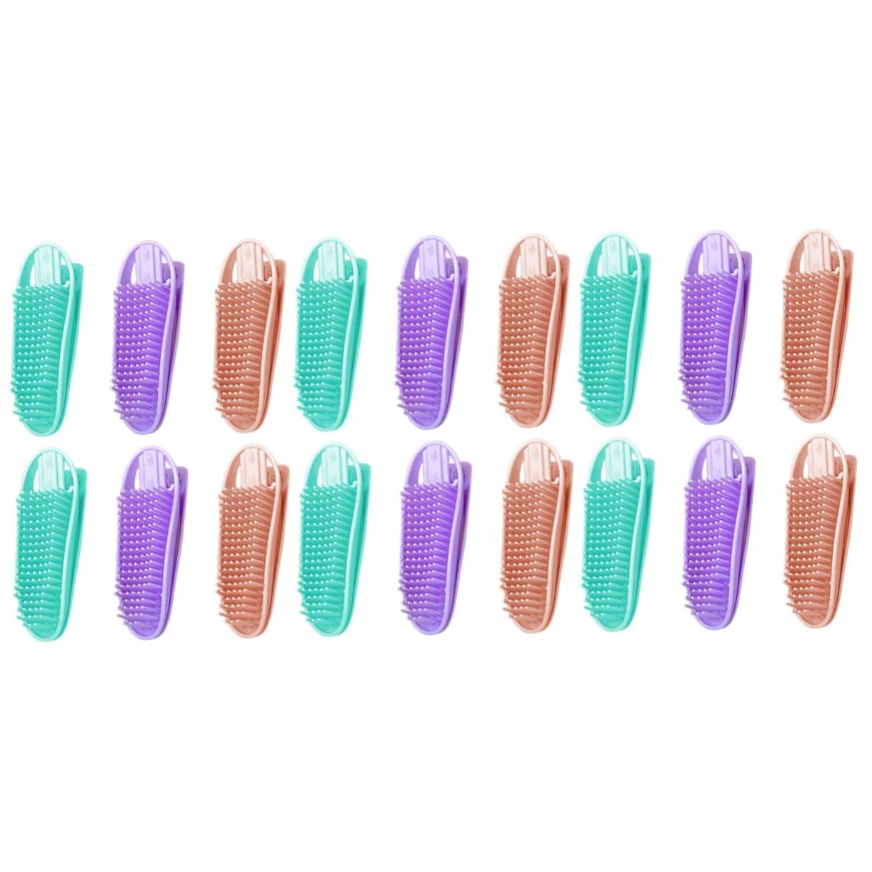 Tofficu 18 Pcs Hair Volumizing Clips & Rollers Set - Plastic Hair Curlers for Short to Medium Hair, Wave & Fluffy Styling - Perfect for Salon, Home Use & Travel Accessories