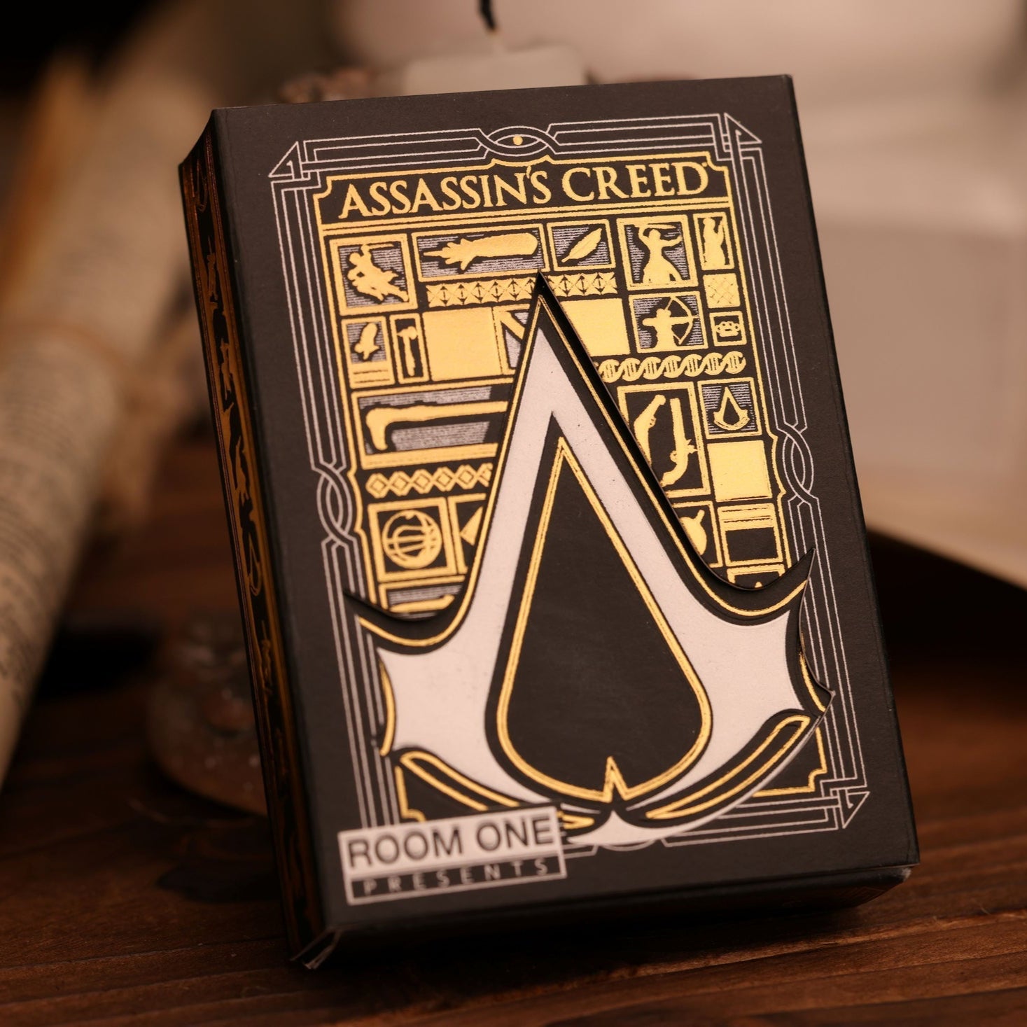 Assassin's Creed Black Hidden Blade Edition Playing Cards - Premium Collectible Card Deck for Game Fans & Card Collectors - Perfect for Game Nights, Gifts, and Cosplay Accessories