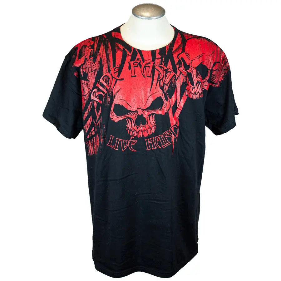 BOL Men's Skull Graphic T-Shirt - Trendy Over The Top Design for Casual Wear & Street Style