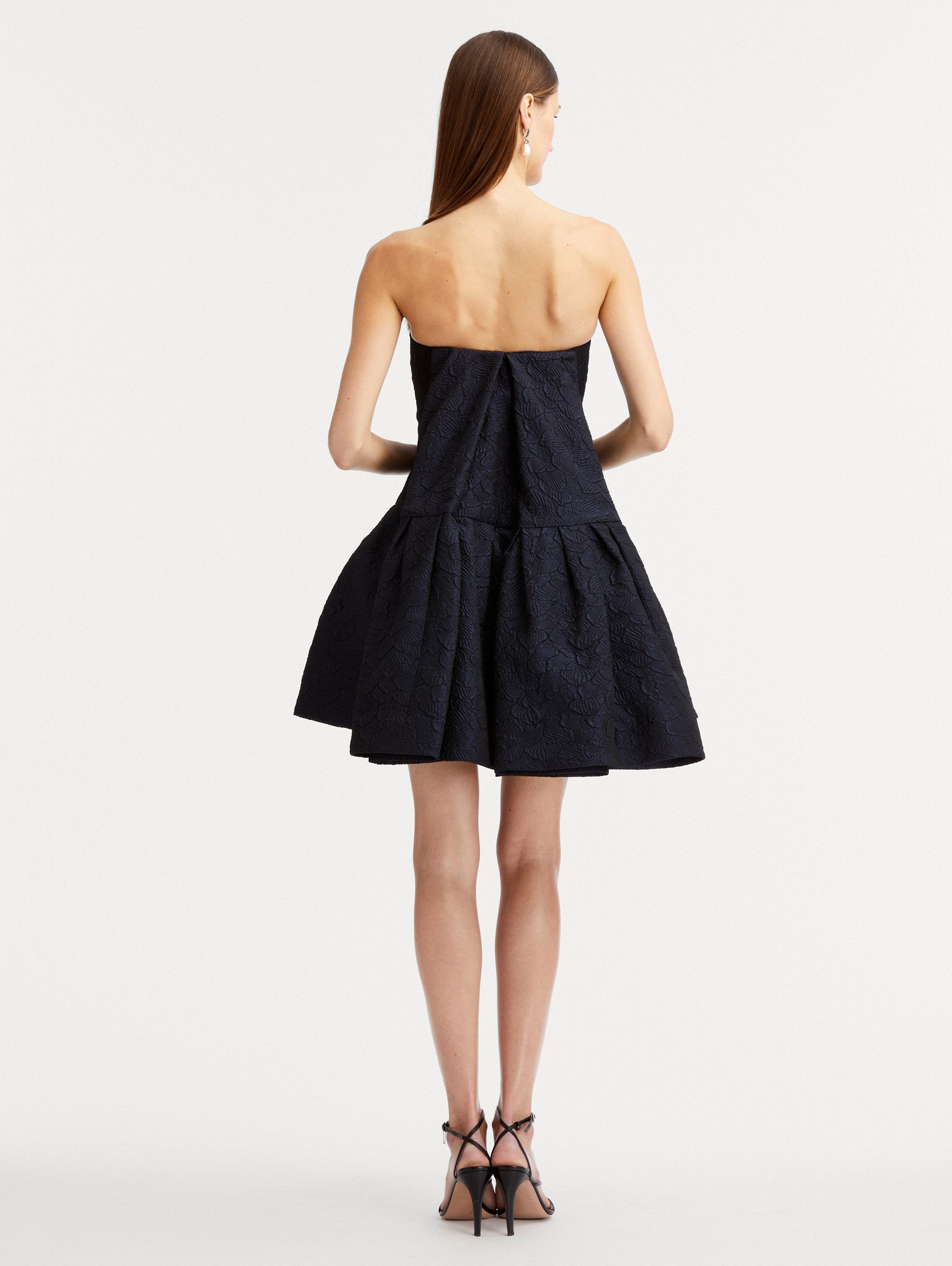 Textured Floral Cloqué Cape Back Dress for Women - Elegant Party & Evening Gown for Weddings, Prom & Special Occasions