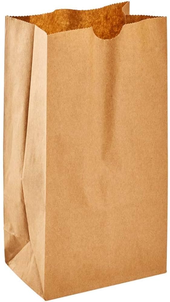 500 Pack Kraft Paper Lunch Bags - Eco-Friendly & Durable 4lb Grocery Bags for School, Office, Picnics & Takeout Food Storage