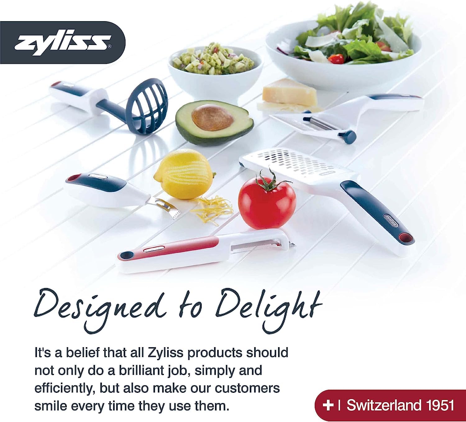 Zyliss Classic Rotary Cheese Grater - Stainless Steel Handheld Grater with Comfort Grip Handle for Hard Cheese, Vegetables, Nuts & Chocolate - Perfect for Cooking, Baking & Meal Prep - White