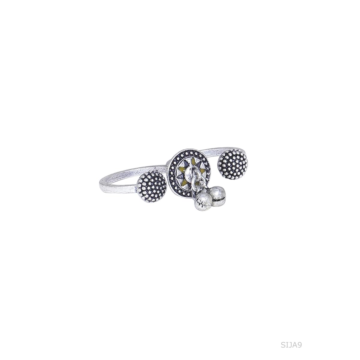 VOYLLA Adjustable Oxidized Statement Ring for Women & Girls - Elegant Fashion Jewelry for Everyday Wear, Festivals, Weddings & Gifts | Perfect for Parties, Date Nights & Special Occasions