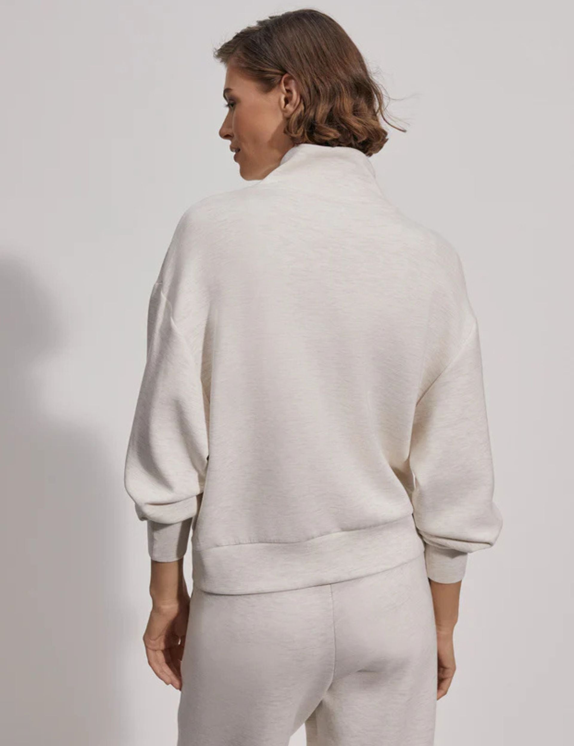 Davidson Sweatpants for Women - Ivory Marl Comfy Lounge Pants with Pockets | Perfect for Yoga, Running Errands & Relaxing at Home