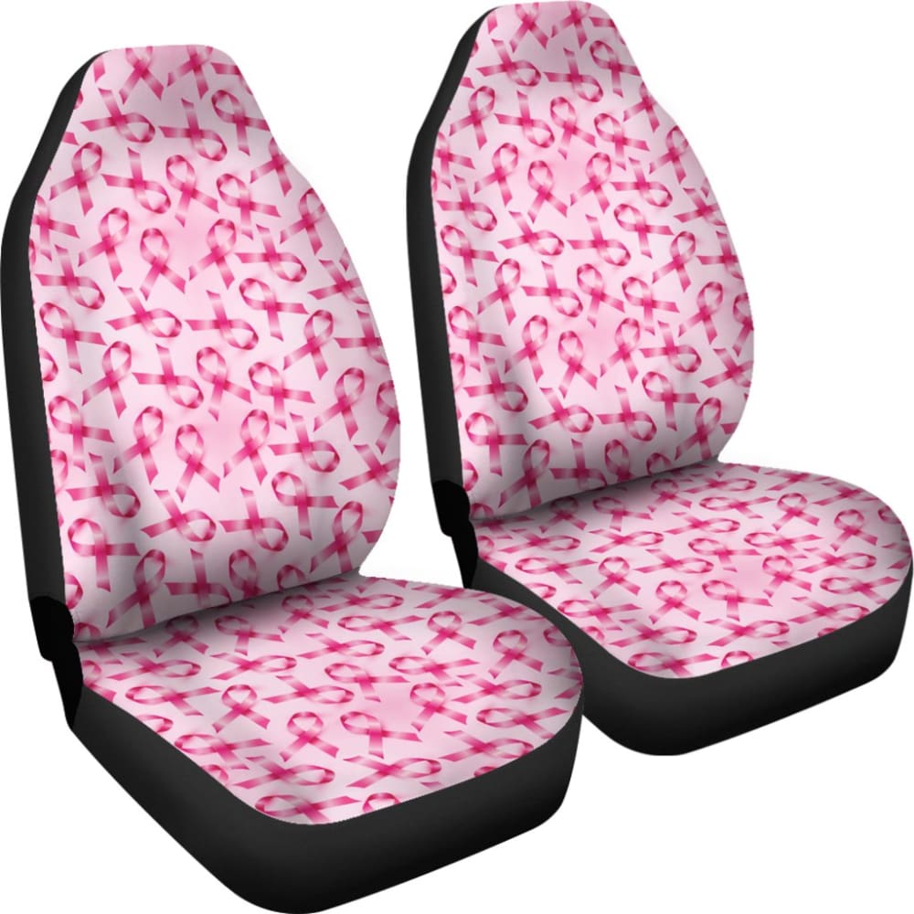 Breast Cancer Awareness Car Seat Covers - Pink Ribbon Design for Cars, SUVs & Trucks - Comfortable & Supportive Auto Accessories for Women Drivers (Use for Daily Commute, Road Trips & Cancer Awareness Events)