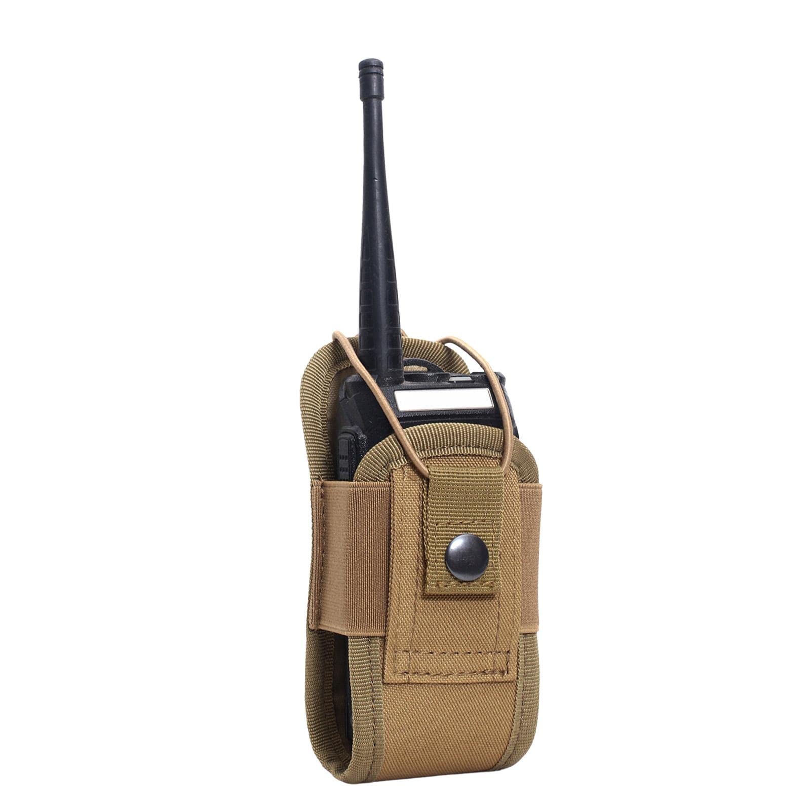 Heavy Duty Two-Way Radio Holster Case with Belt Pouch - Durable Walkie Talkie Holder for Construction, Security & Outdoor Activities