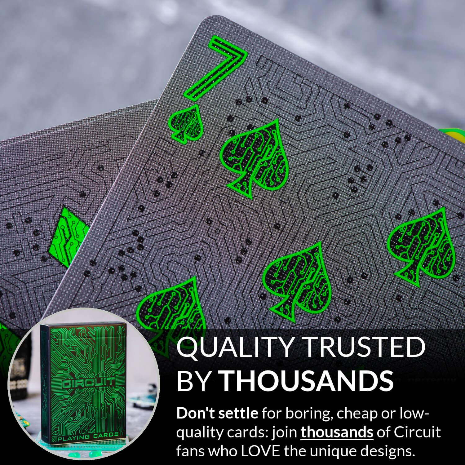 Premium Computer Themed Circuit Playing Cards - Unique Bright Color Deck with Free Card Game eBook - Cool Poker Cards for Kids & Adults - Perfect for Game Nights, Magic Tricks & Collectors - Black Playing Cards Deck