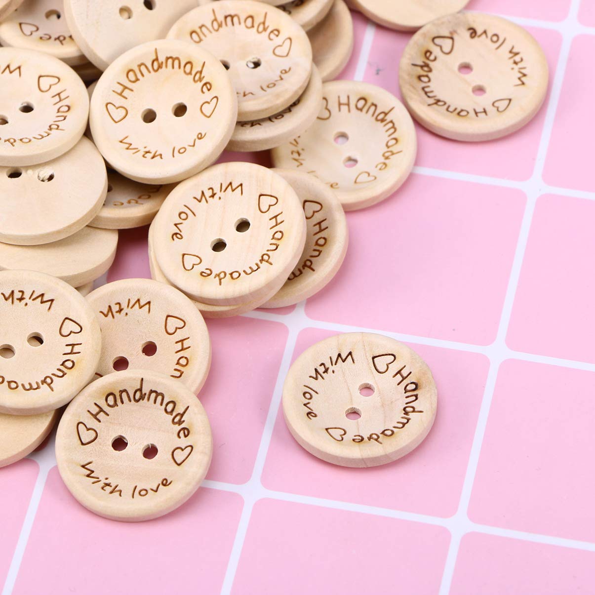 100pcs Natural Wooden Snap Buttons - Bowl Shaped Sewing Buttons for DIY Crafts, Clothing, and Home Decor - Perfect for Scrapbooking, Garment Making, and Handmade Accessories