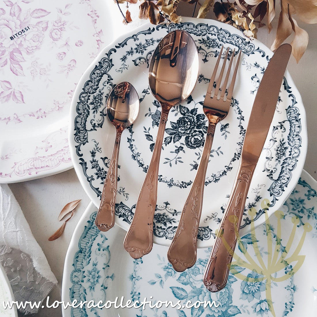 Bitossi Home Retro Stainless Steel Cutlery Set - 20-Piece Dining Utensil Collection for Kitchen & Restaurant Use