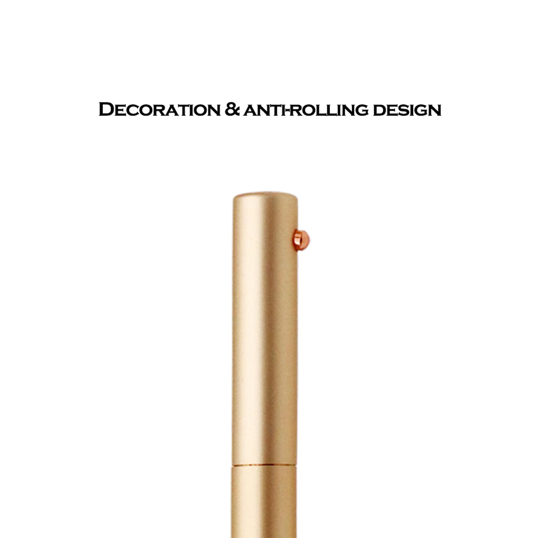 DUNBONG Retractable 0.5mm Medium Point Ballpoint Pen - Smooth Black Gel Ink with Golden Barrel - Perfect for Office, School, Note Taking & Gift Giving