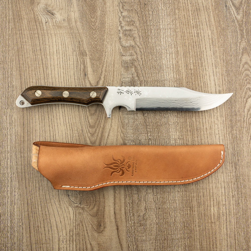 Seki Kanetsune Seseragi Clip Point Outdoor Knife 125mm - High Carbon Steel Blade, Ergonomic Handle for Camping, Hiking & Survival - Perfect for Bushcraft, Hunting & Outdoor Adventures