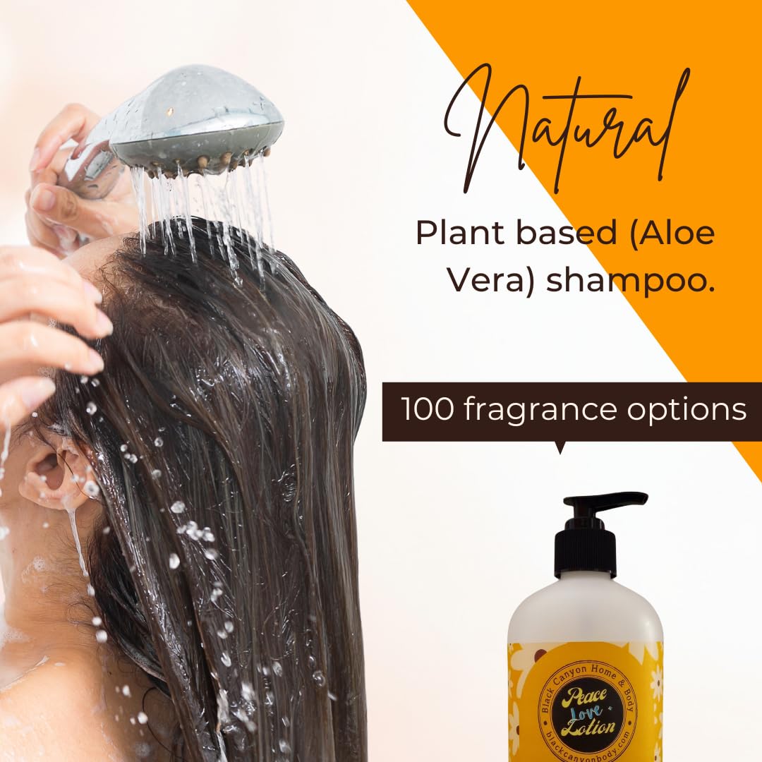 Peace Love + Lotion Tinsel & Lights Scented Natural Hair Shampoo - 8 Oz | Sulfate-Free, Vegan & Cruelty-Free for Dry & Damaged Hair | Perfect for Holiday Gifts & Winter Hair Care