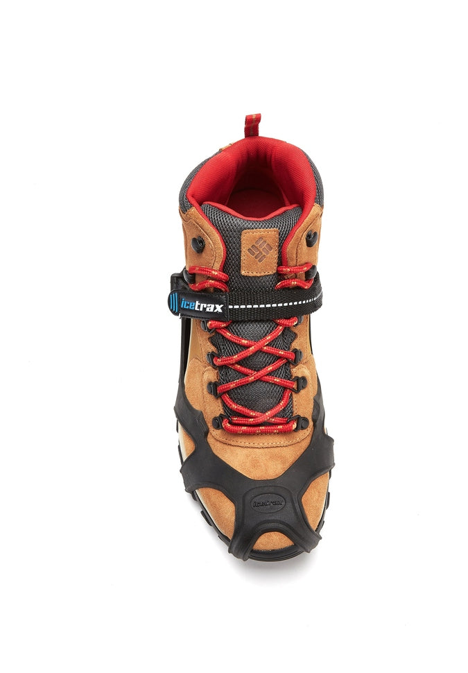 Icetrax V3 Tungsten Ice Cleats with Adjustable Velcro Straps - Secure Traction for Hiking, Running & Winter Sports