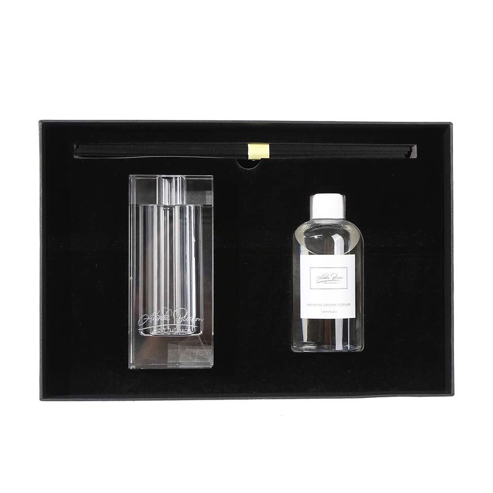 Handmade Crystal Reed Diffuser Set - Natural Aromatherapy Oil Diffuser for Home, Office & Spa - Elegant Home Decor & Relaxing Fragrance Gift Idea