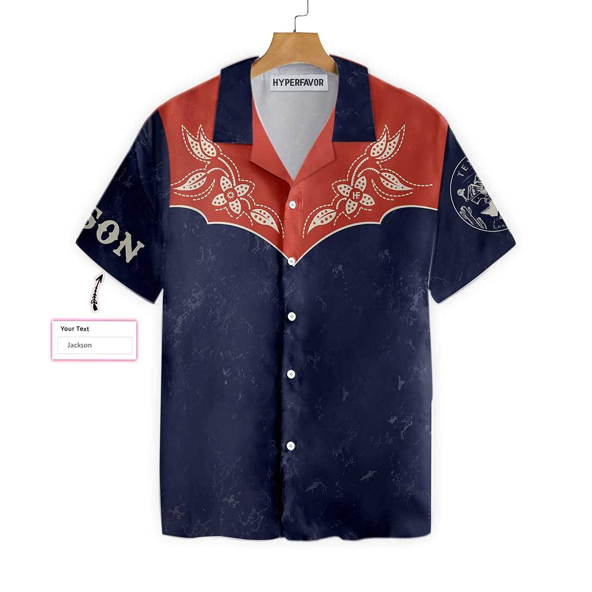 Custom Texas Hawaiian Shirts for Men - Personalized Short Sleeve Texas State Shirts - Casual Summer Shirt for Beach, BBQ & Vacation