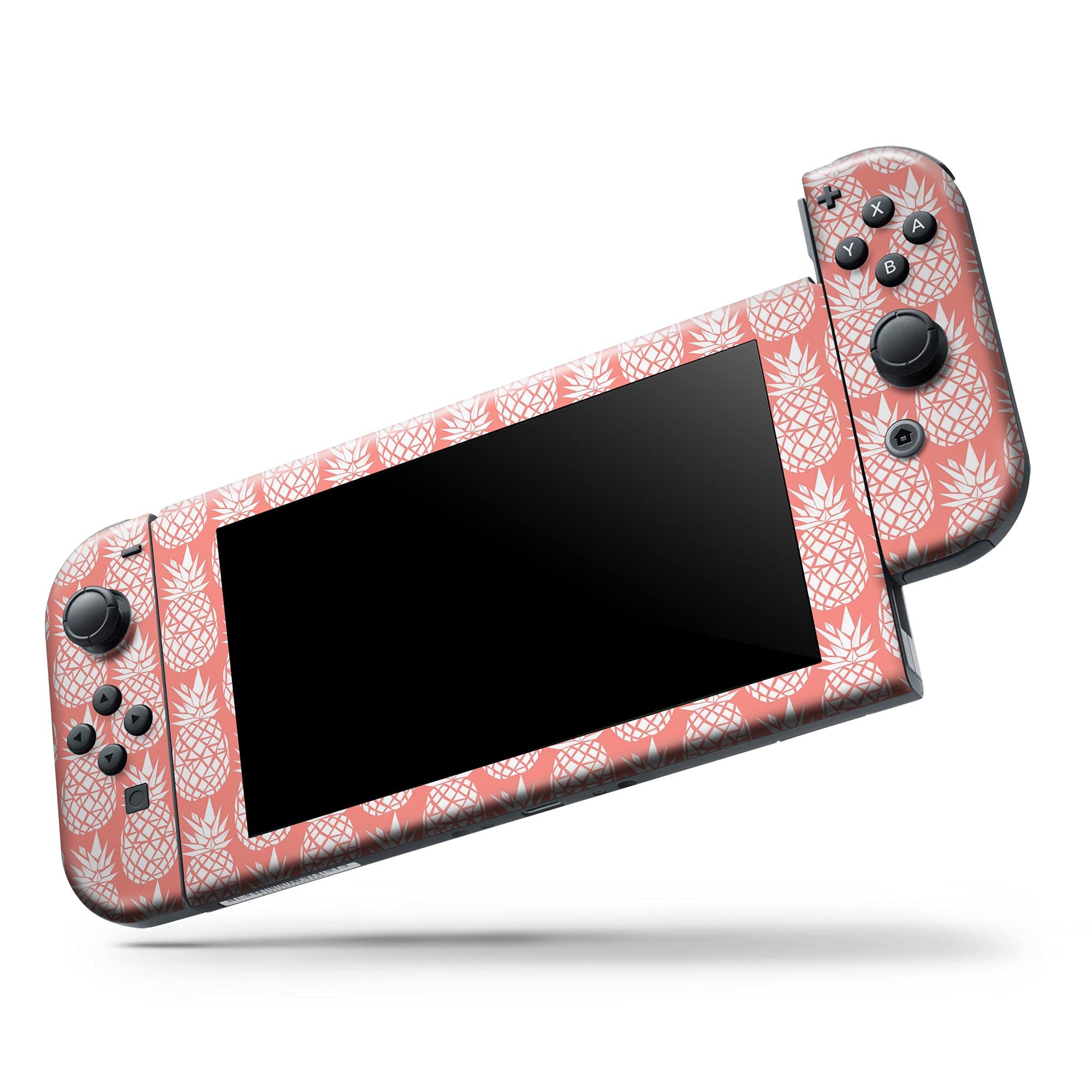 Nintendo Switch Skin Decal Cover - Tropical Pineapple Design, Scratch-Resistant Removable Vinyl Wrap for Switch Console (Compatible with All Models) - Perfect for Summer Gaming & Tropical Themed Decor