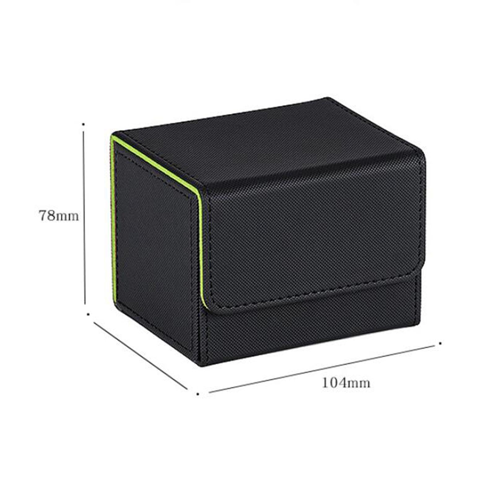Milageto Trading Card Deck Case - Multifunctional Collectible Storage Box with Dividers for Hockey, Sports & Trading Cards (Red/Green Inner) - Perfect for Card Collectors, Game Nights & Organizing Collections
