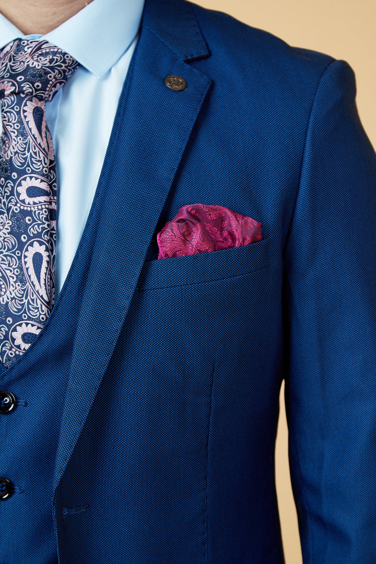 Royal Blue Two Piece Suit for Men - Premium Formal Business Attire - Perfect for Weddings, Office Meetings & Special Events