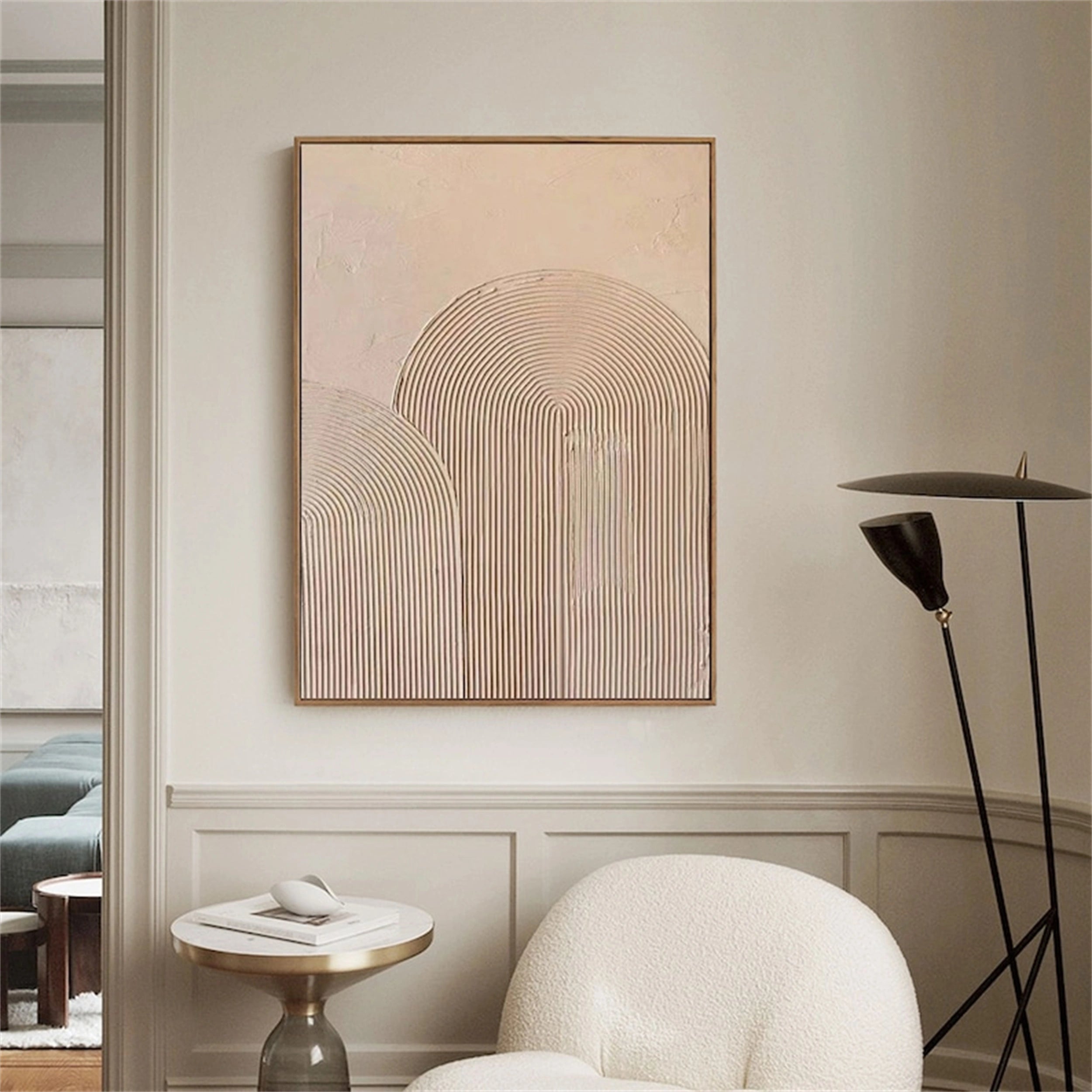 Beige & Brown Abstract Wall Art Print #BB073 - Modern Home Decor for Living Room, Bedroom & Office