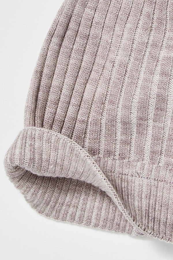 Slouchy Ribbed Cuffed Beanie for Women - Soft Winter Knit Hat with Fold Over Brim - Cozy Casual Outfit Accessory for Cold Weather, Snow Days & Outdoor Activities