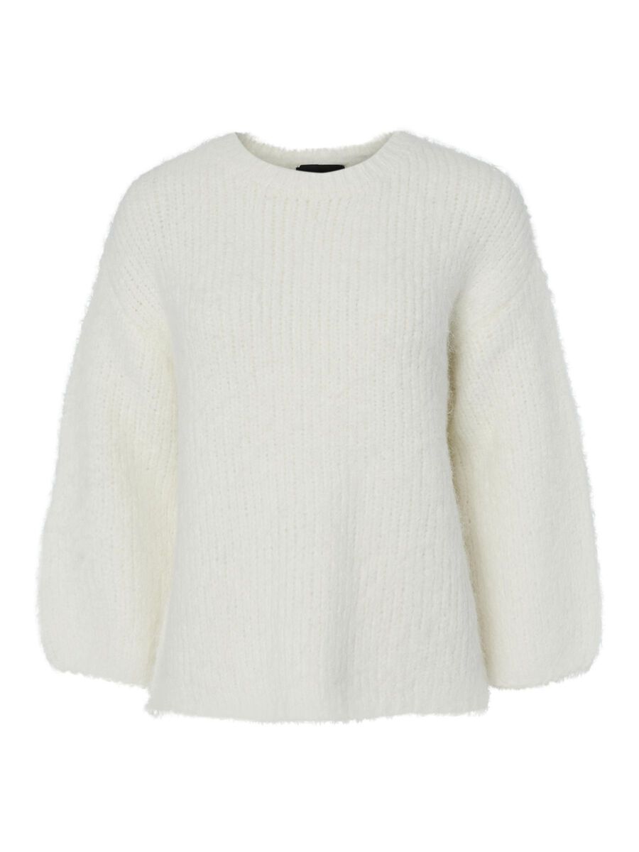 Dalaila Knitted Jumper for Women - Soft Cloud Dancer Sweater - Cozy Winter Pullover for Casual Wear & Office Outfits