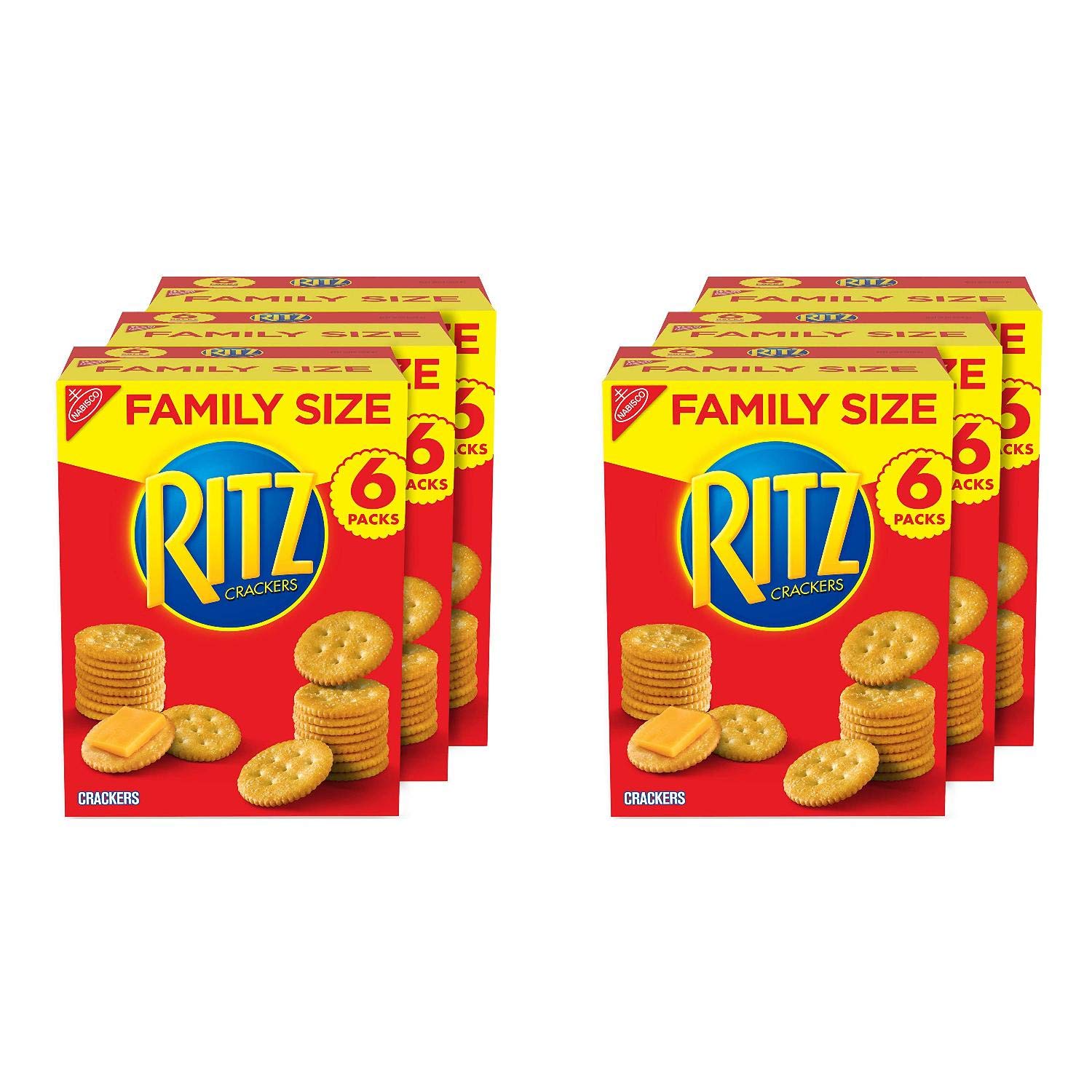 Original RITZ Crackers - Family Size (3 Boxes, Pack of 2) | Perfect for Snacking, Parties & Lunchboxes | Crunchy & Delicious Snack for Kids & Adults