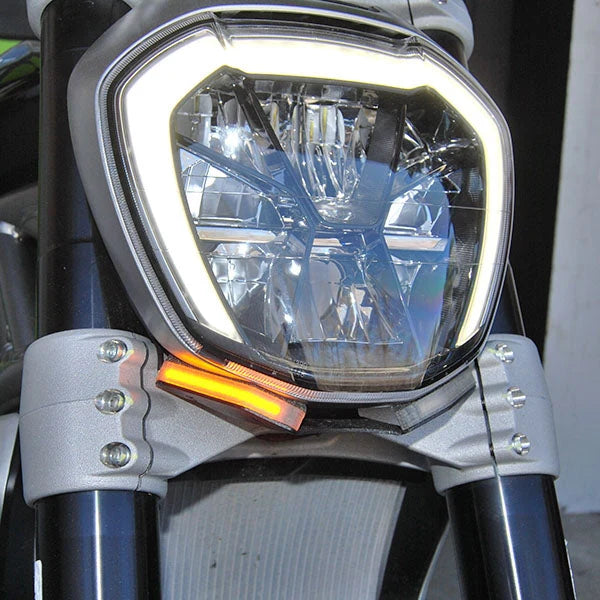 Ducati XDiavel Front Turn Signals LED Lights for Motorcycles (2016-Present) - Enhance Visibility & Safety for Night Riding and Urban Commuting