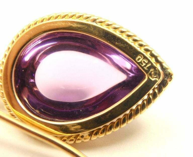 Authentic Temple St. Clair 18k Yellow Gold Chinese Bead Amethyst Earrings | Luxury Purple Gemstone Jewelry | Perfect for Weddings, Parties & Special Occasions