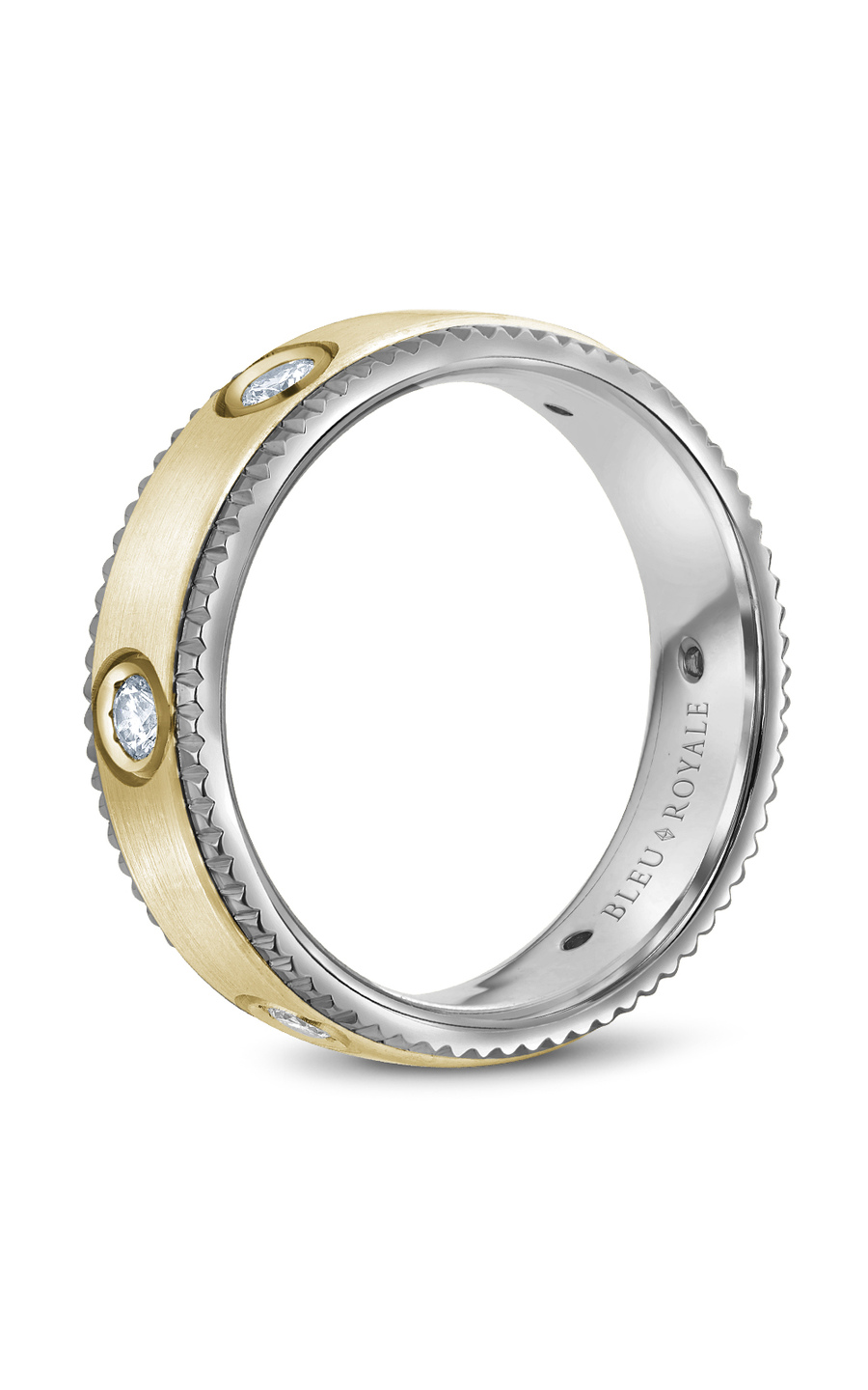 Bleu Royale Men's Wedding Band RYL 030YWD65 - 14K Yellow Gold Classic Ring for Grooms, Engagement & Anniversary Gifts - Perfect for Formal Occasions & Special Events
