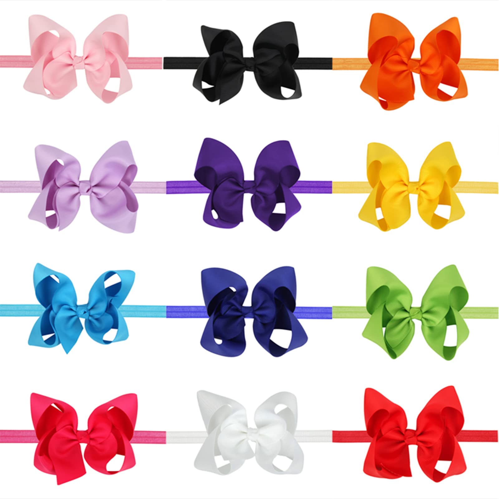 4.5 Inch 2Pcs Baby Girl Hair Bows with Alligator Clips - Cute Infant Hair Accessories for Toddlers (White) - Perfect for Parties, Photos & Everyday Style
