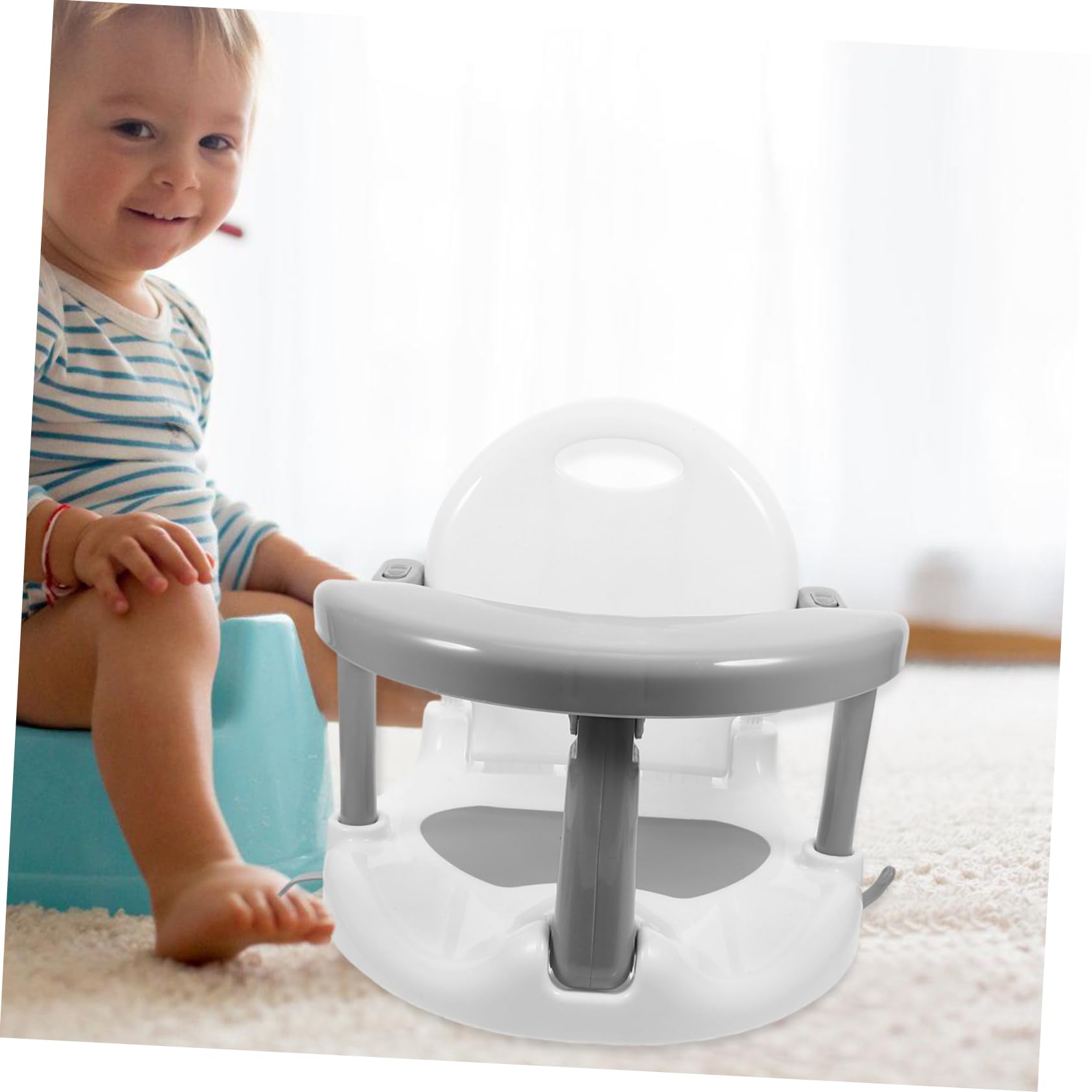 VICASKY Non-Slip Baby Bath Seat with Fun Bath Toys - Safe & Comfortable PP Bathtub for Toddlers - Perfect for Bath Time Play and Learning