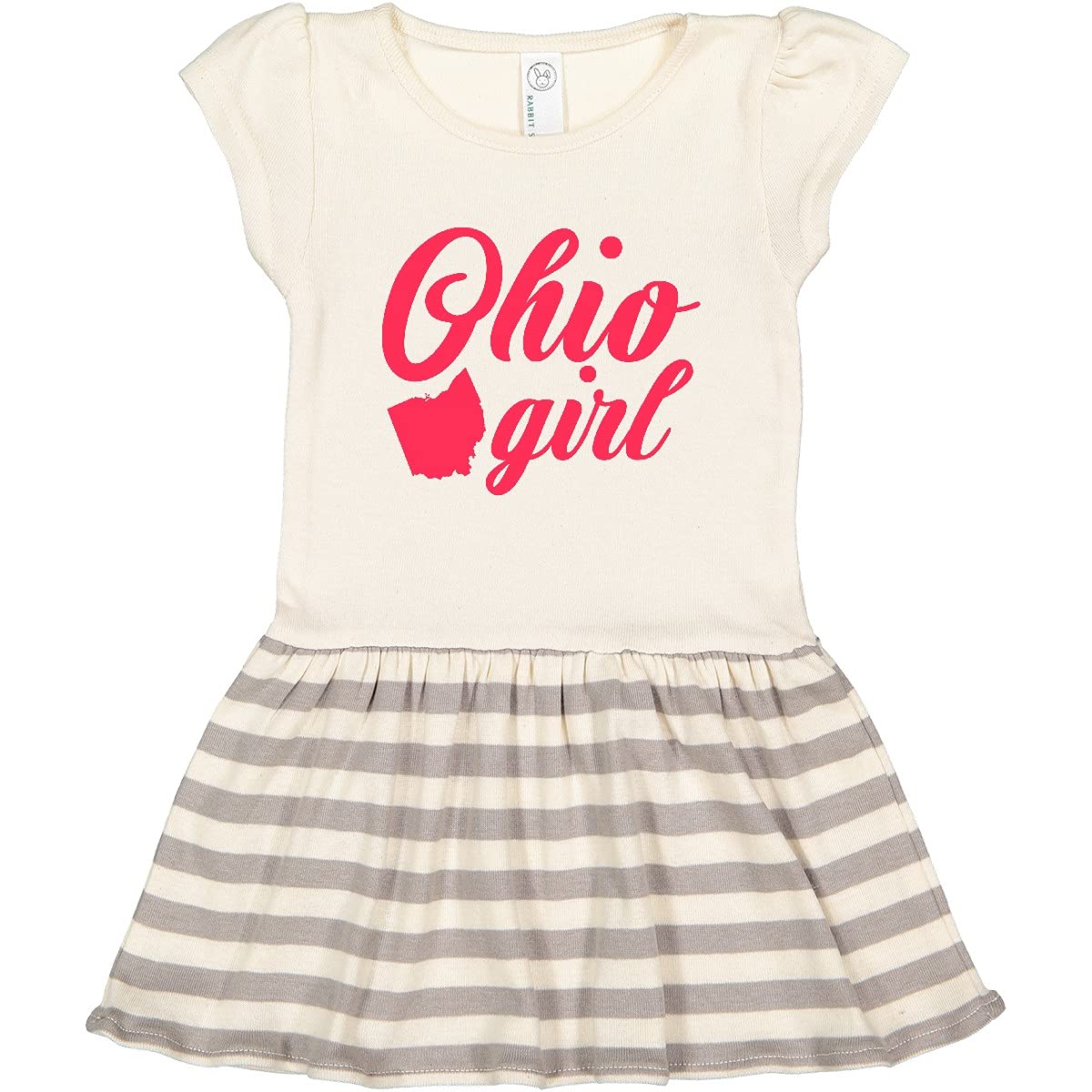 Inktastic Ohio Girl Cursive Pink Toddler Dress - Cute & Comfortable Outfit for Baby Girls, Perfect for Birthday Parties, Family Photos & Special Occasions
