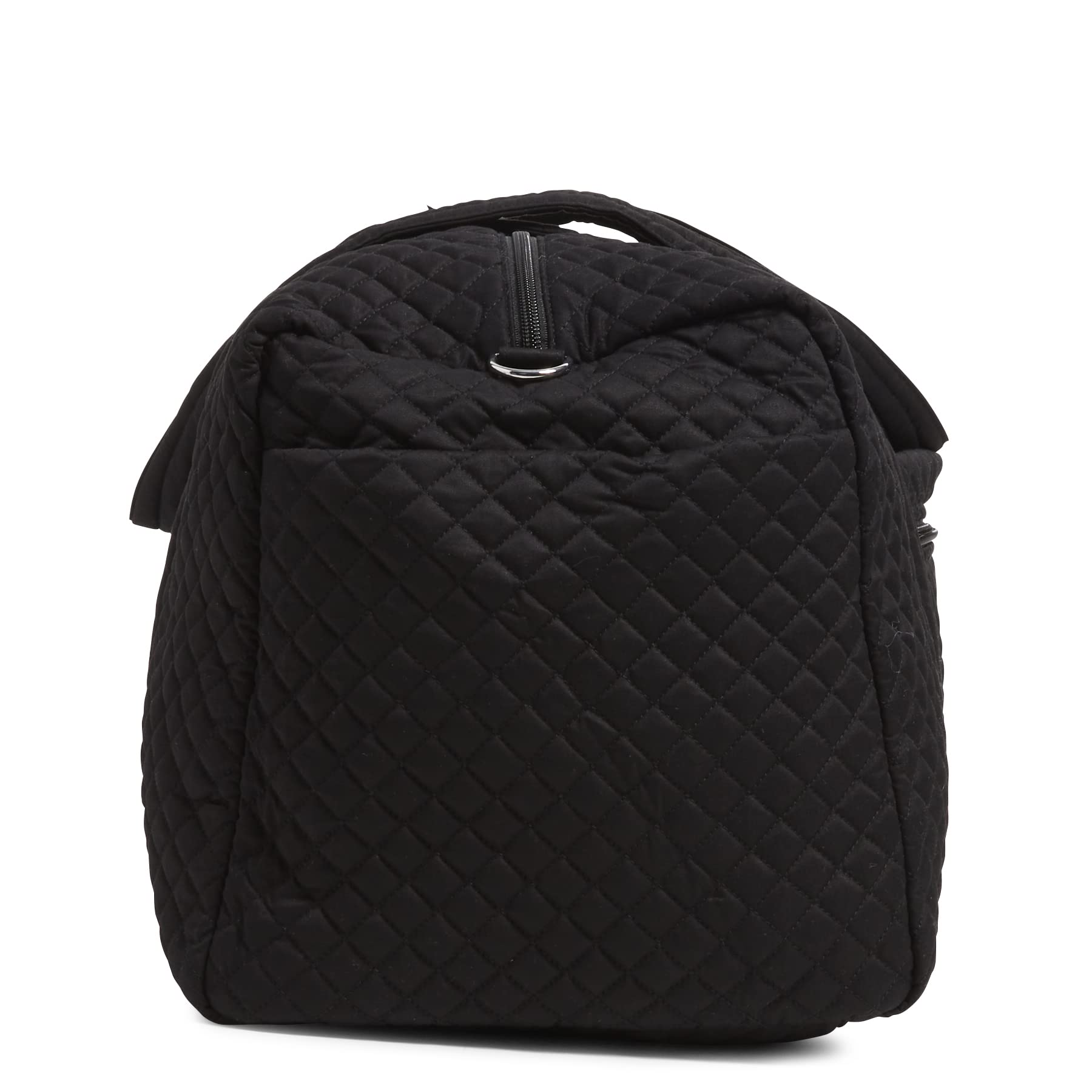 Vera Bradley Women's Large Cotton Travel Duffel Bag - Spacious Carryall for Gym, Weekend Trips & Overnight Stays - True Black One Size