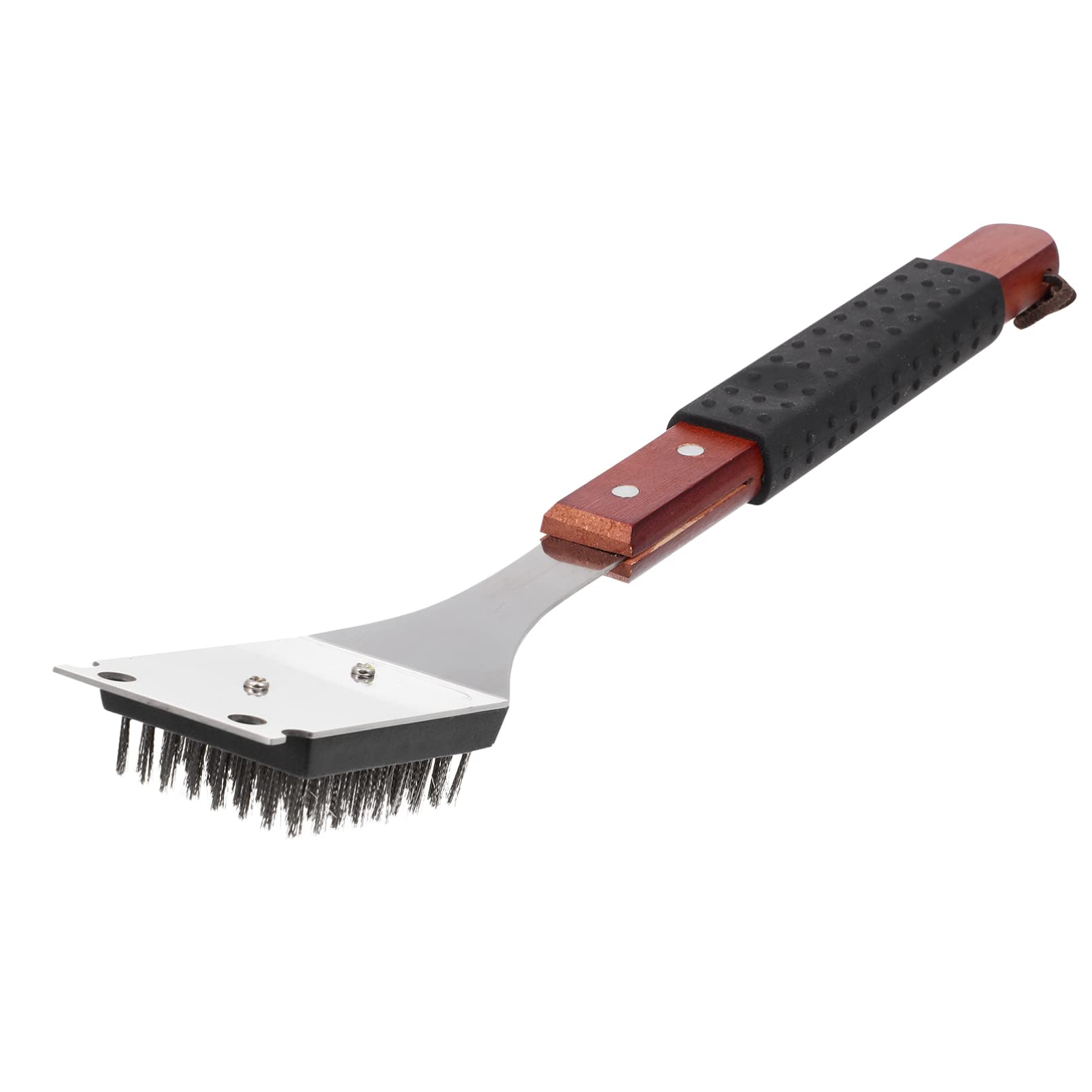 **Hemoton BBQ Grill Cleaning Brush - Heat-Resistant Wood Handle, Anti-Scald Barbecue Brush for Outdoor Grilling - Perfect for Gas, Charcoal, and Electric Grills**    *(Use Case: Ideal for backyard BBQs, camping trips, tailgating, and patio cookouts – keeps your grill clean and safe for delicious meals!)*