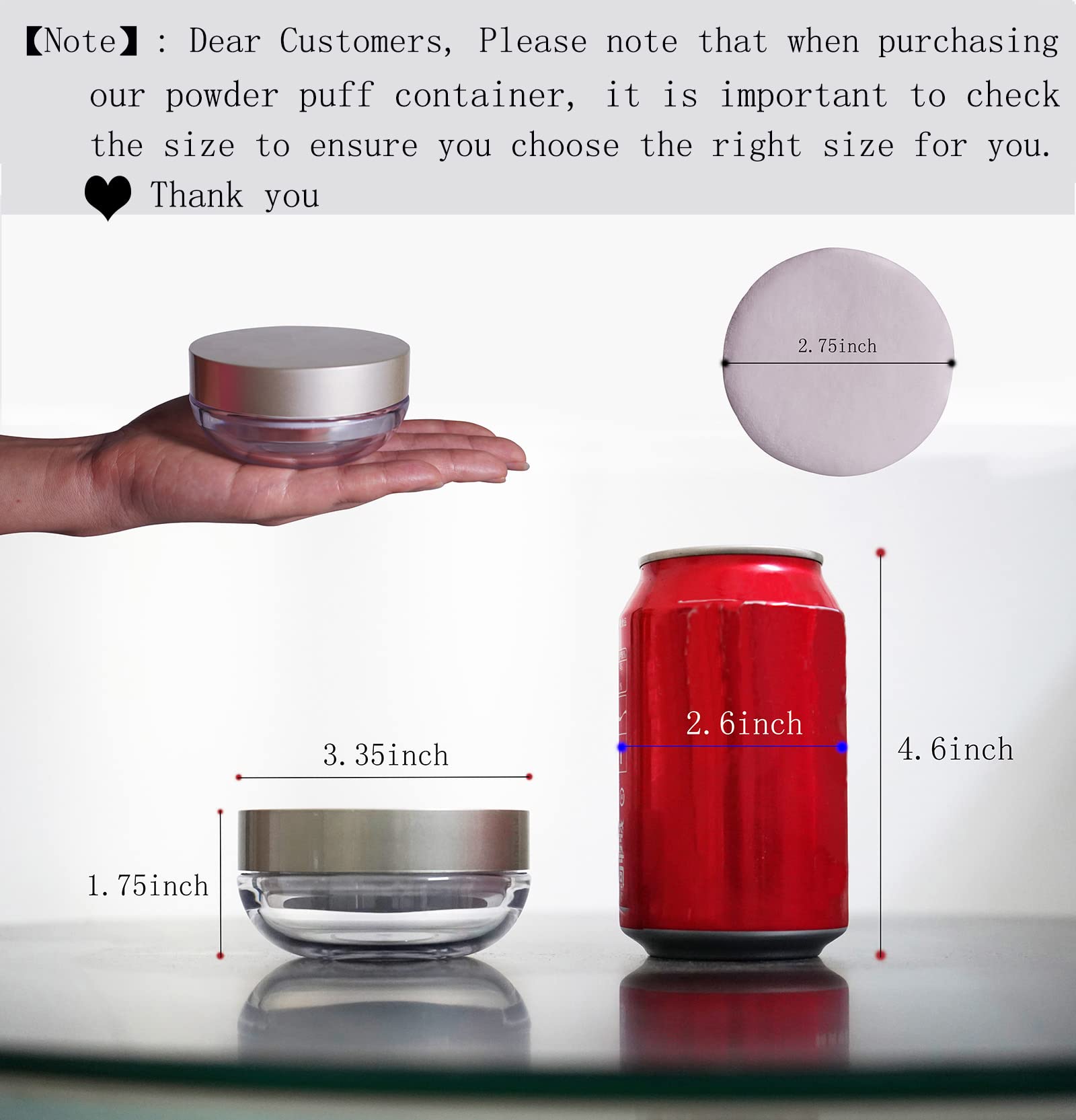 Premium Reusable Empty Powder Puff Container with Elastic Net Sifter - Travel-Friendly Loose Powder Case for Setting Powder, Face Powder & Makeup | Perfect for Home, Travel & Professional Makeup Kits