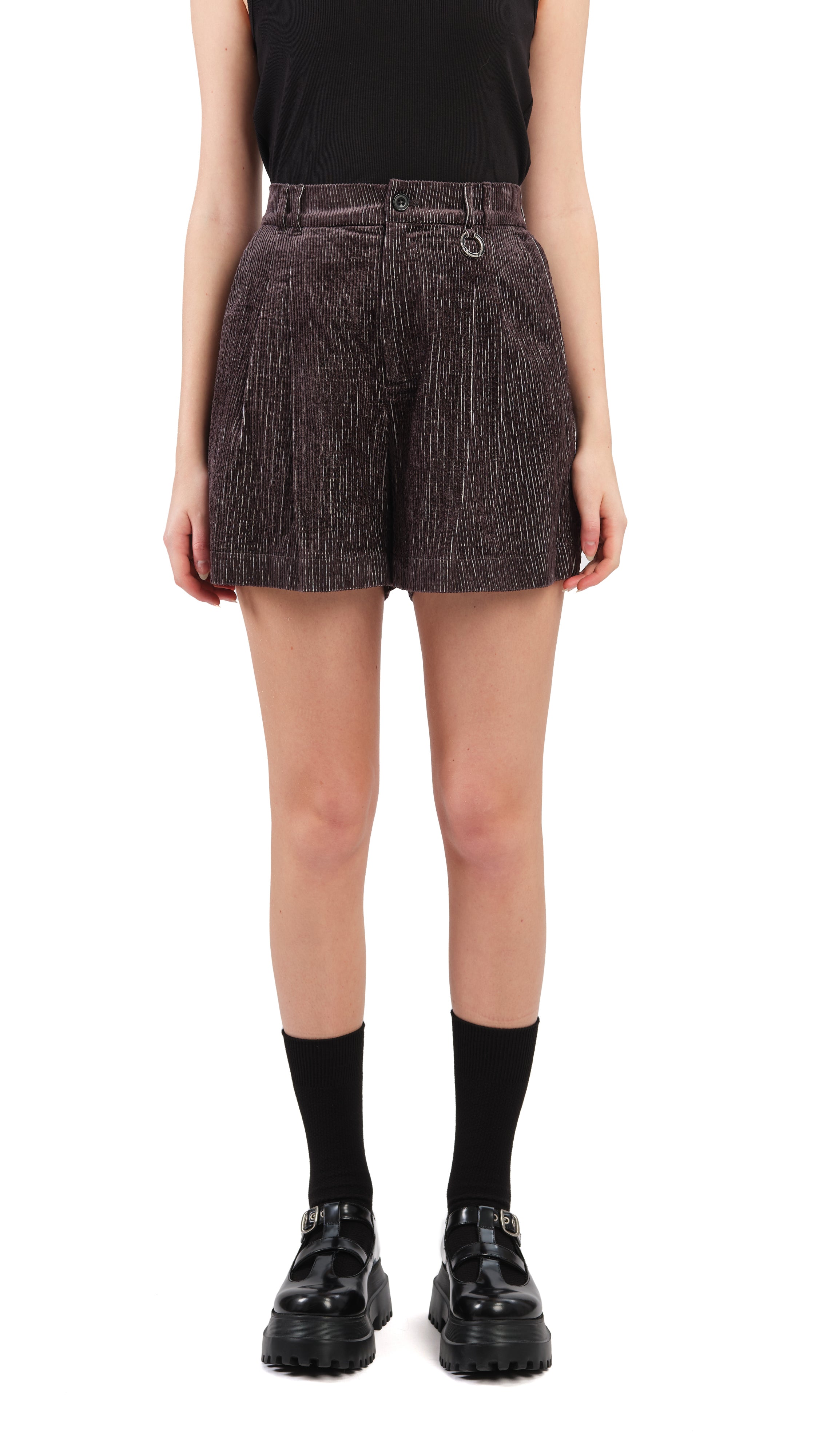 Stylish Women's Corduroy Shorts for Summer - High Waisted Stretchy Comfort Fit - Trendy Casual & Streetwear Fashion for Outfits, Travel & Daily Wear