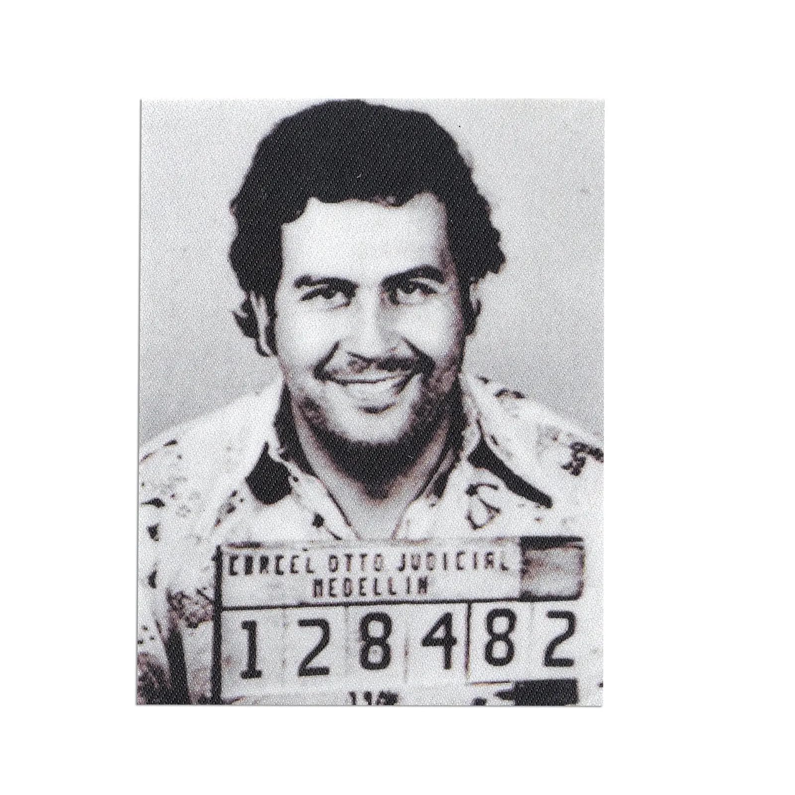 Pablo Escobar Mugshot Patch - Drug Lord Iron On Embroidered Badge for Jackets, Vests & DIY Projects | Cartel Themed Sewing Accessories for Costumes & Collections