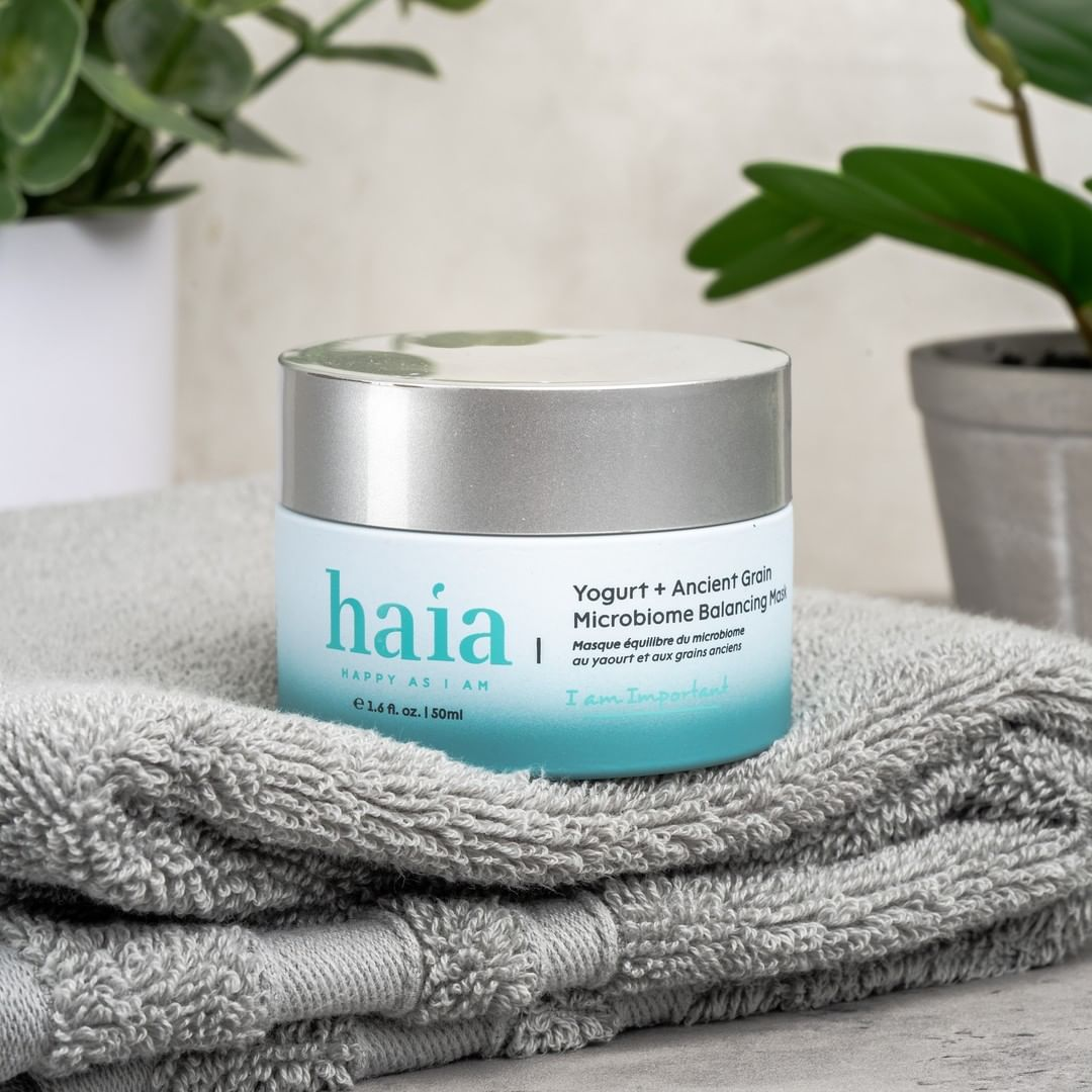 Haia I Am Important Yogurt + Ancient Grain Microbiome Balancing Face Mask - Hydrating & Soothing for Sensitive Skin - Perfect for Spa Nights & Self-Care Routines