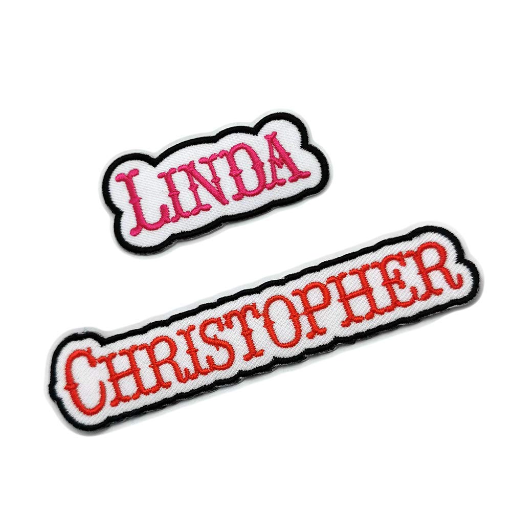 Custom Iron On & Sew On Patches - Personalized Western Font Badges for Jackets, Hats & Bags - Unique DIY Embroidered Appliques for Clothing & Accessories