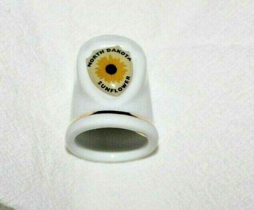 Premium Ceramic Thimble for Sewing - Durable & Comfortable Finger Protection - Ideal for Quilting, Embroidery & Hand Stitching (North Dakota Inspired Design)