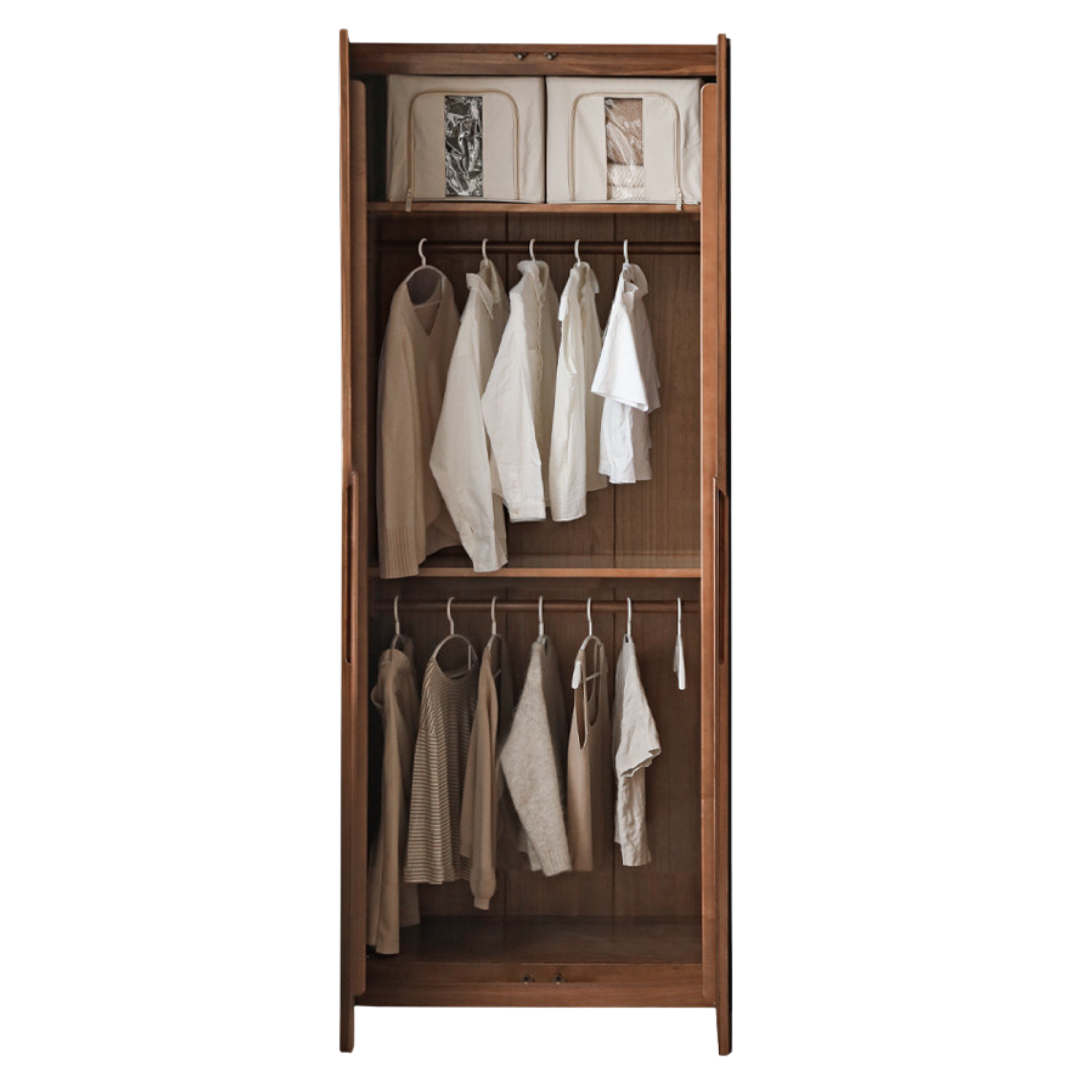 35.4x23.2x86.6 inch / 90x59x220 cm / Rich Dark Walnut color / short jacket type B