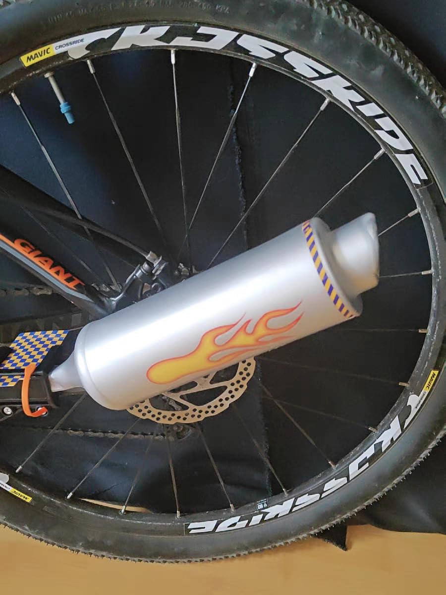Bike Turbo Exhaust System - Motorcycle Sound Maker Kit for Bicycles | Realistic Engine Noise for Kids & Adults | Perfect for Bike Mods, Prank Gifts & Cycling Enthusiasts