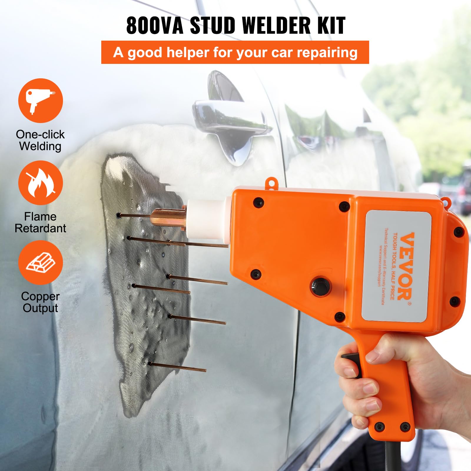 VEVOR 5500 Stud Welder Kit - 800VA Spot Welder with Dent Puller for Auto Body Repair, 110V Stud Welder Gun with Complete Accessories (Perfect for Car Dent Removal & Metal Fabrication)