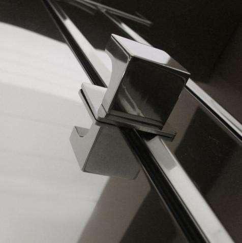Amba Quadro Bathrobe Hanger - Premium Nickel & Chrome Finish - Space Saving Robe Hook for Bathroom, Bedroom, or Spa