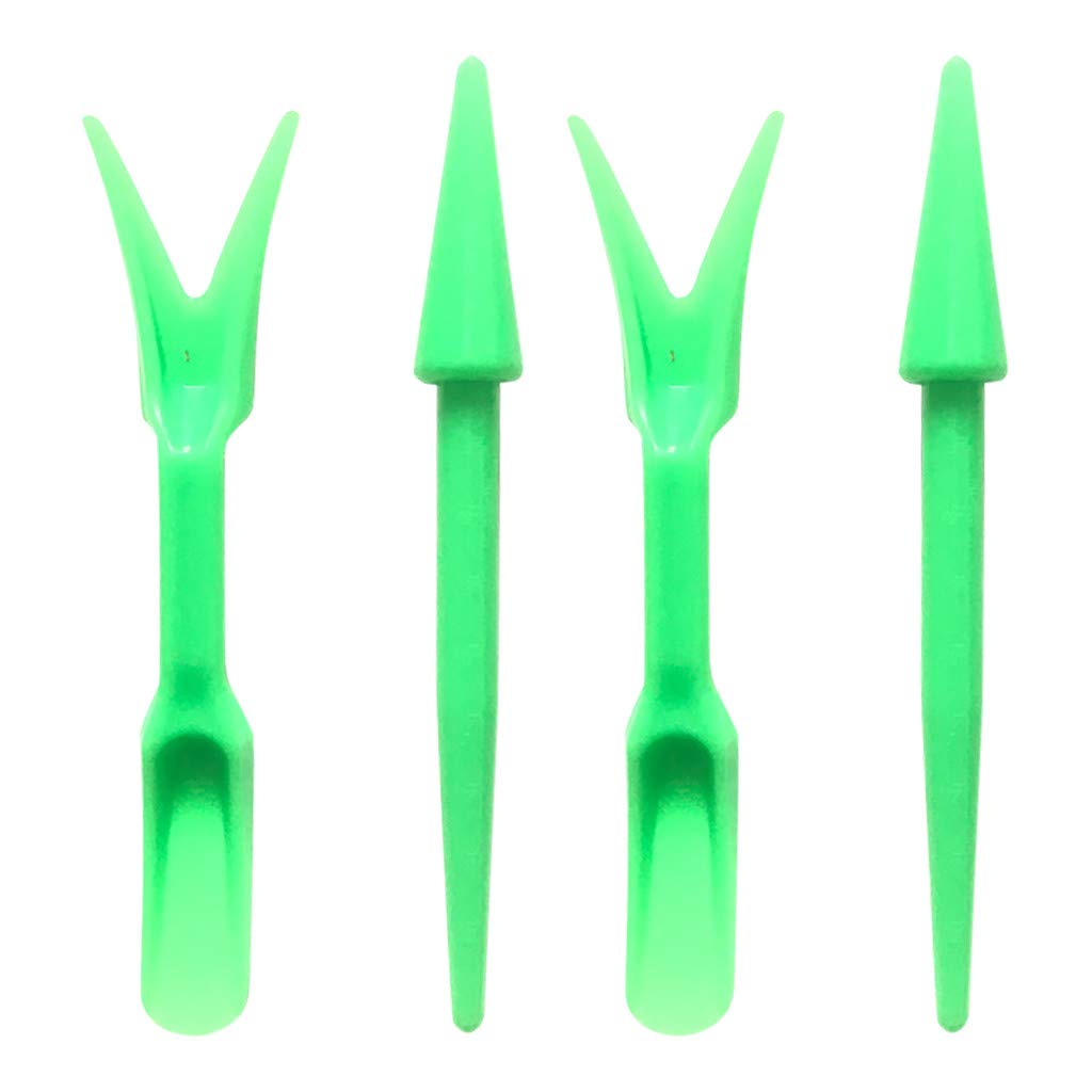 Becoler 2-Pack Garden Seedling Transplanting Tool Set - Plant Nursery Trays, Digging Tools for Patio, Lawn & Garden - Emergency Gardening Kit (Green, One Size) - Perfect for Home Gardening, Seed Starting & Outdoor Planting Projects