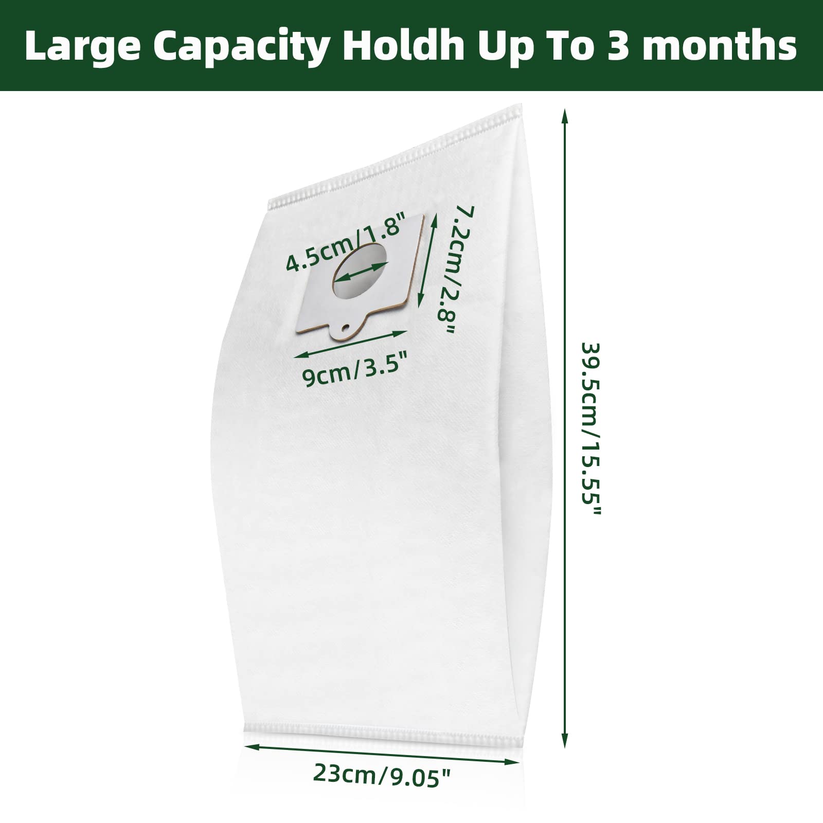 12 Pack Kenmore Canister Vacuum Bags for 200-800 Series - Large Capacity Replacement for Home Cleaning