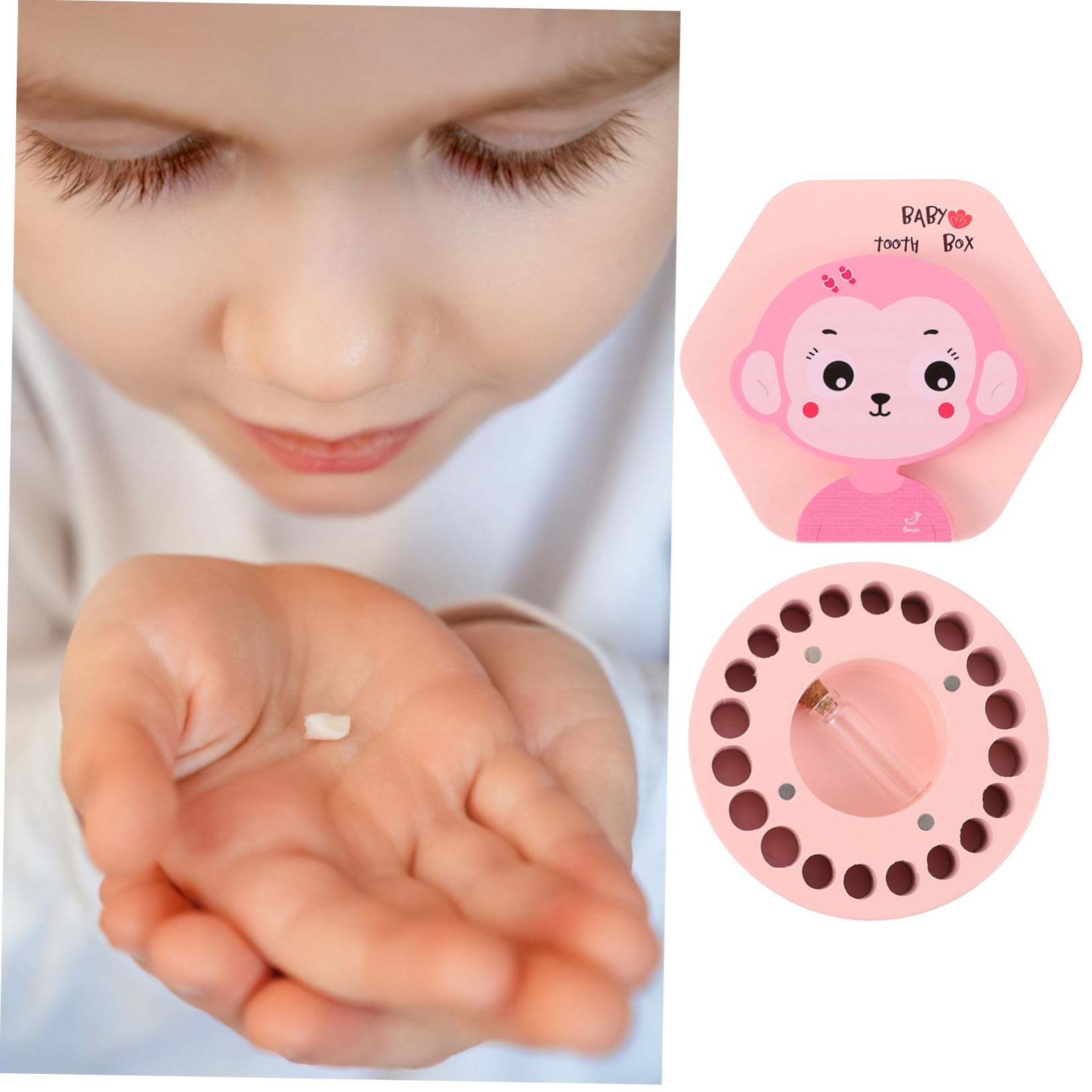 Levemolo Wooden Baby Teeth Keepsake Box - First Tooth Holder for Boys and Girls - Perfect Baby Shower Gift & Milestone Organizer (Great for Newborns, Toddlers & Memory Preservation)